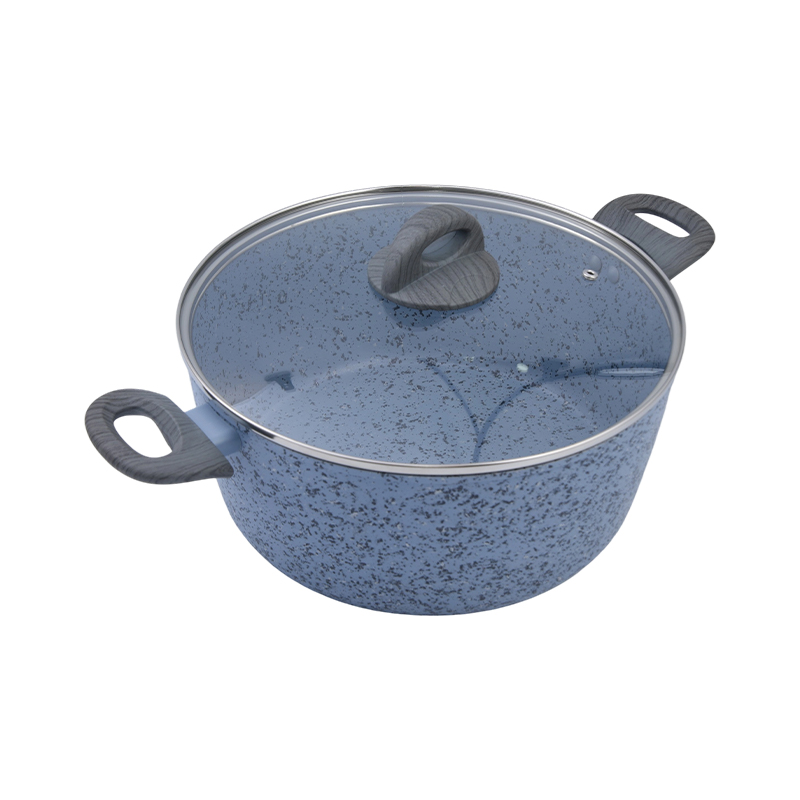 Pressgjutna aluminiumgryta med krämkeramik