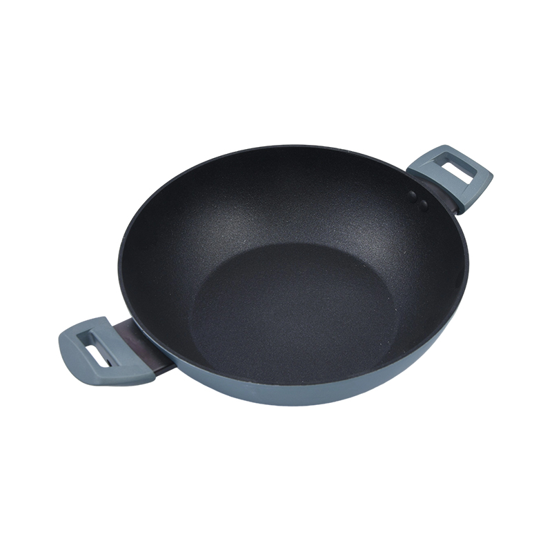 Smidda aluminium Wok dubbla sidohandtag