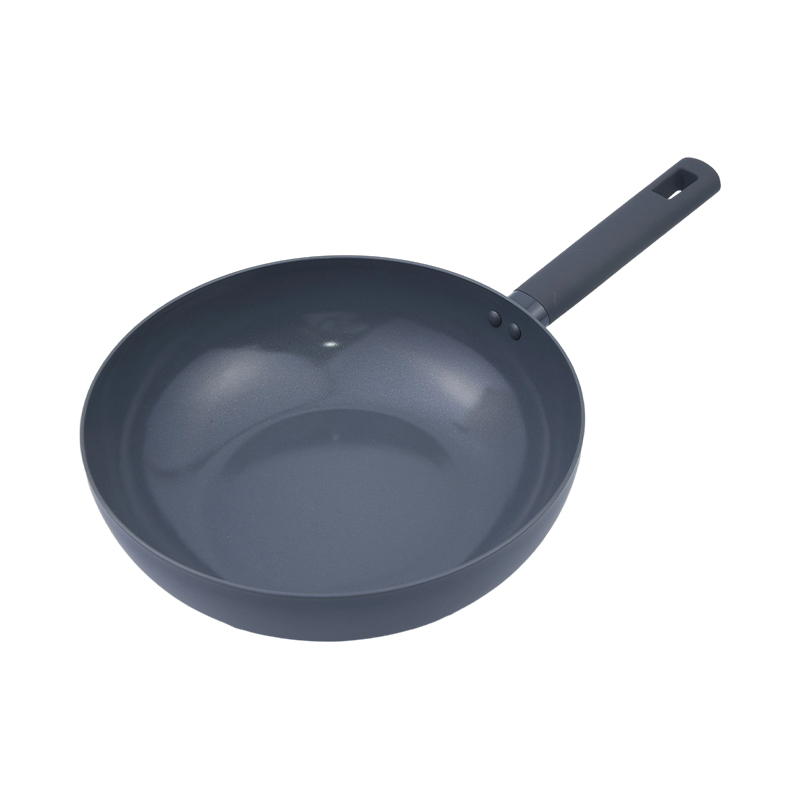 Pressad aluminium Wok svart marmor