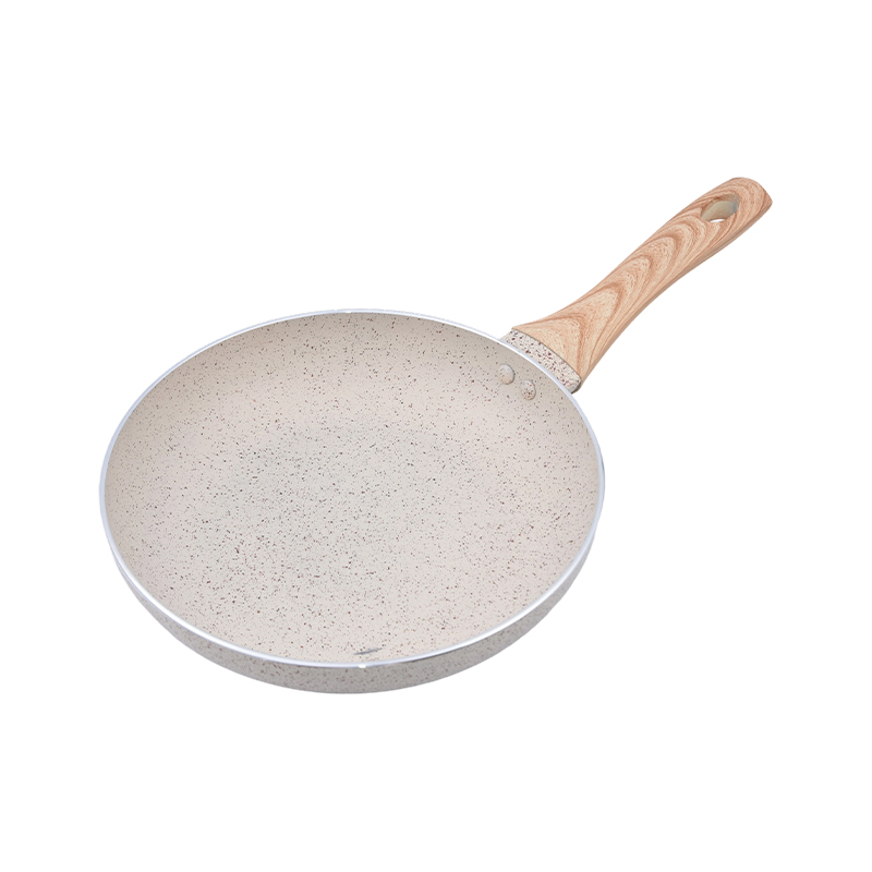 Kökskärl i pressad aluminium med krämig marmor, nonstick-beläggning